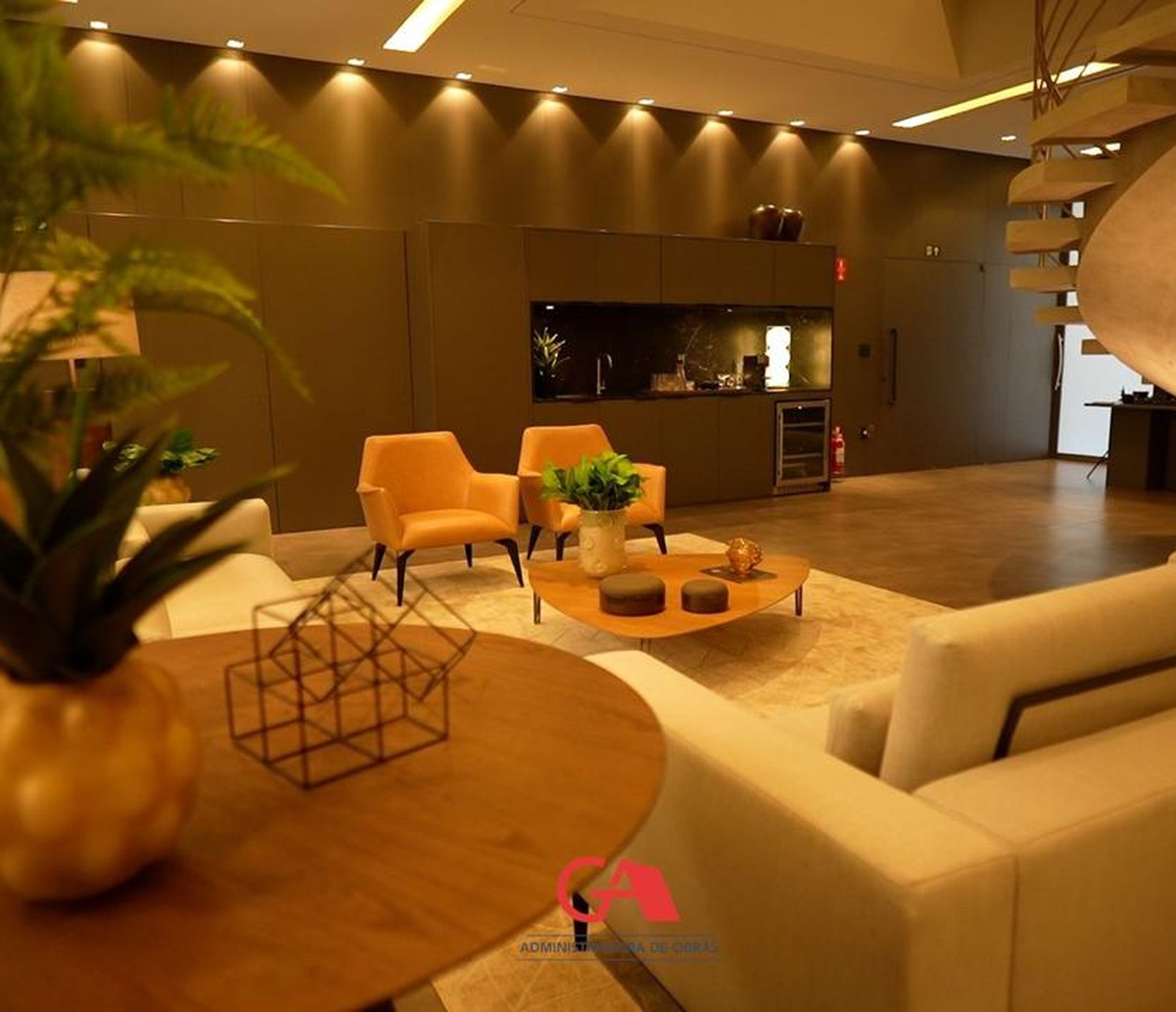 Lounge da unidade GA Obras